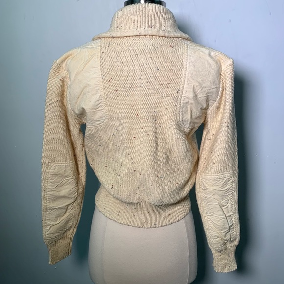 Vintage knitted zipper sweater 70s - Picture 9 of 16